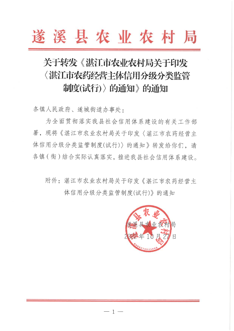关于转发《湛江市农业农村局关于印发湛江市农药经营主体信用分级分类监管_00(1).png