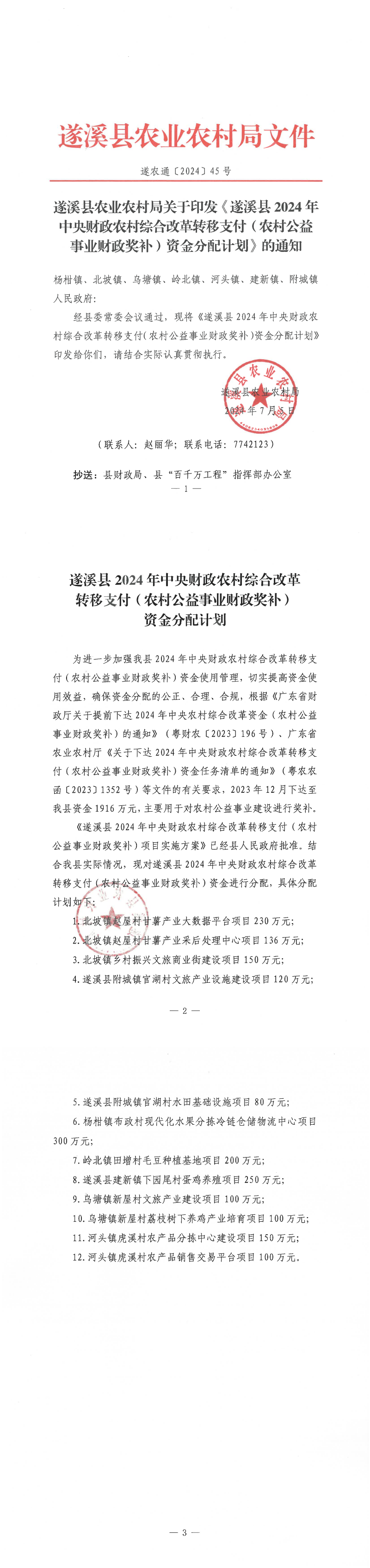 （遂农通〔2024〕45号）遂溪县农业农村局关于印发《遂溪县2024年中央财政农村综合改革转移祝福（农村公益事业财政奖补）资金分配计划》的通知_00.png