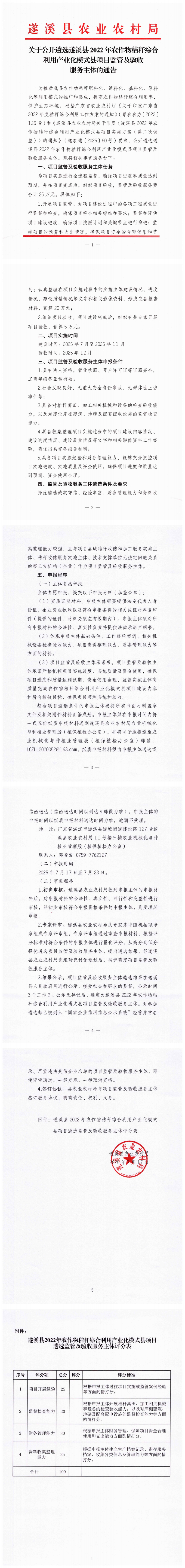 关于公开遴选遂溪县2022年农作物秸秆综合利用产业化模式县项目监管及验收服务主体的通告_00.png
